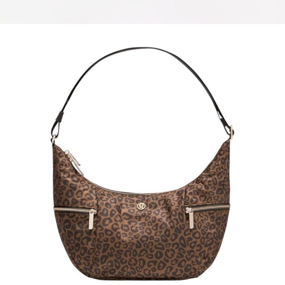 Lululemon Athletica Brown Leopard Hobo Bag